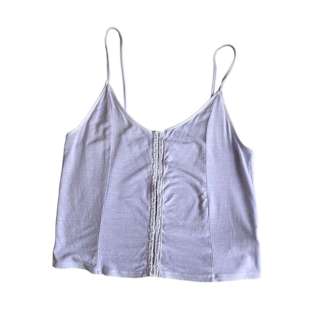 American Eagle Soft & Sexy Slim Pastel Purple Lavender Crop Tank Top (size M)